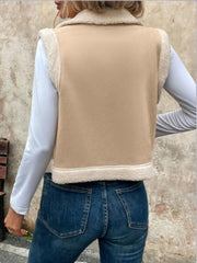 Chaleco de sherpa con cremallera