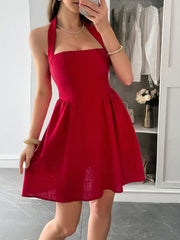 Elegant halterneck short dress
