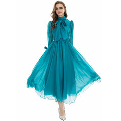Lake blue flowing dress