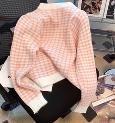 Suéter tipo cárdigan de punto para mujer