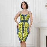 Jacquard Knitted Bandage Dress Party Banquet Dress