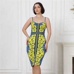 Jacquard Knitted Bandage Dress Party Banquet Dress