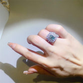 Anillo de plata de ley 925 con moissanita de 1 quilate