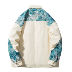 Chaqueta con patrón de bordado japonés