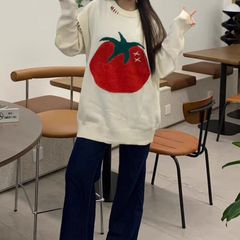 Süßer Tomatenpullover