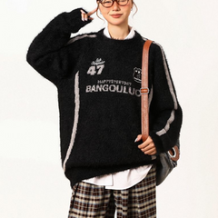 Urban loose street racing style"Sweater