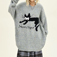 Verrückter Katzenpullover