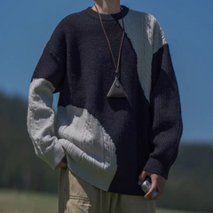 Patchwork Twist Sweater