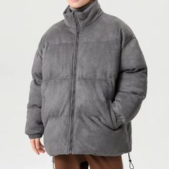 Casual Stand Collar Suede Warmth Coat