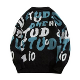 Vintage Letters Bear Knited Sweater