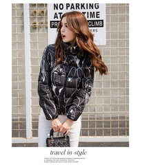 Abrigo de algodón pequeño Abrigo corto ligero estilo coreano