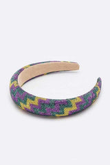 Diadema con cristales y piedras de Mardi Gras