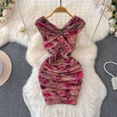 Kurzes Kleid aus Netzstoff