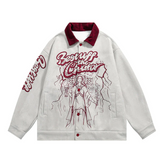 Vintage Angel Graphic Suede Jacket