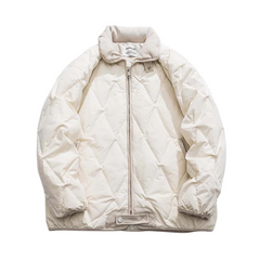 Abrigo cálido con cuello alto de diamante japonés