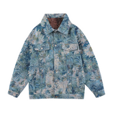 Chaqueta vaquera con flores