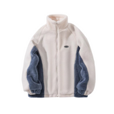 Vintage Color Blocking Sherpa Coat