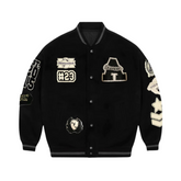 Black Wool Embroidered Jacket