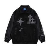 Vintage Cross Embroidery Jacket