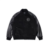 Plus Size Loose Baseball Jacket