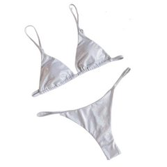 Bikini brasileño con tanga | Bikini brasileño con tirantes finos y relleno