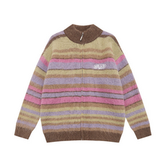 Lockere Strickjacke in Bonbonfarbe