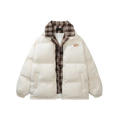 Daunenmantel mit Karomuster