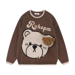Bonita mochila con forma de oso y suéter con forma de oso
