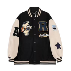 Chaqueta informal con alfabeto de osos