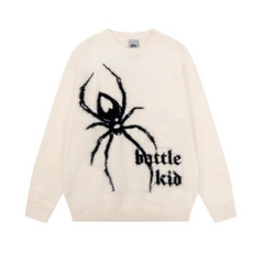 Suéter de polar jacquard con diseño de araña de High Street