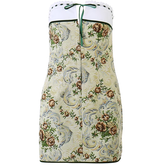 Trägerloses Kleid im Retro-Kontrast