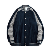 Lässige Jacke mit Nähten und Kontrastfarben