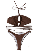 Traje de baño dividido de color sólido