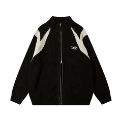 Strickjacke mit Farbblockierung