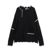 Street Ripped Knit Sweater