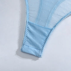 Durchsichtiger Jumpsuit mit Spitzenstickerei und Stahlspiralen