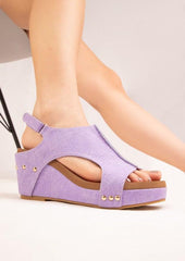 SLINGBACK-KEILSCHUHE AUS CANVA