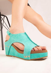 SLINGBACK-KEILSCHUHE AUS CANVA