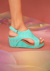 SLINGBACK-KEILSCHUHE AUS CANVA