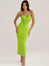 Women Elegant Strapless Bodycon Bandage Dress