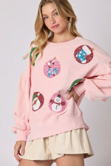 Christmas Ornaments Corded Pullover