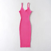 Pure Color Spaghetti Strap Maxi Dress