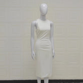 Elegant Pure White Hip Nightclub Party Dress