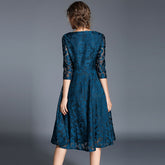 Spring England Style Luxury Elegant Slim Ladies Party Dress