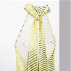 Long satin backless sleeveless dress