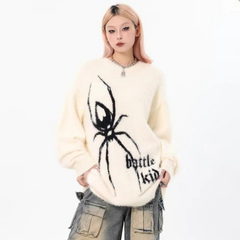 Suéter de polar jacquard con diseño de araña de High Street