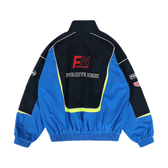 Blue Racing Lapel Jacket
