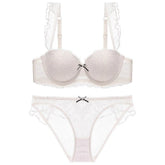 Embroidery Lace Push-Up Lingerie Set