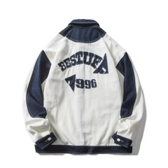 Jeansjacke mit Panel-Revers