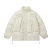 Einfarbiger Mantel mit Stehkragen